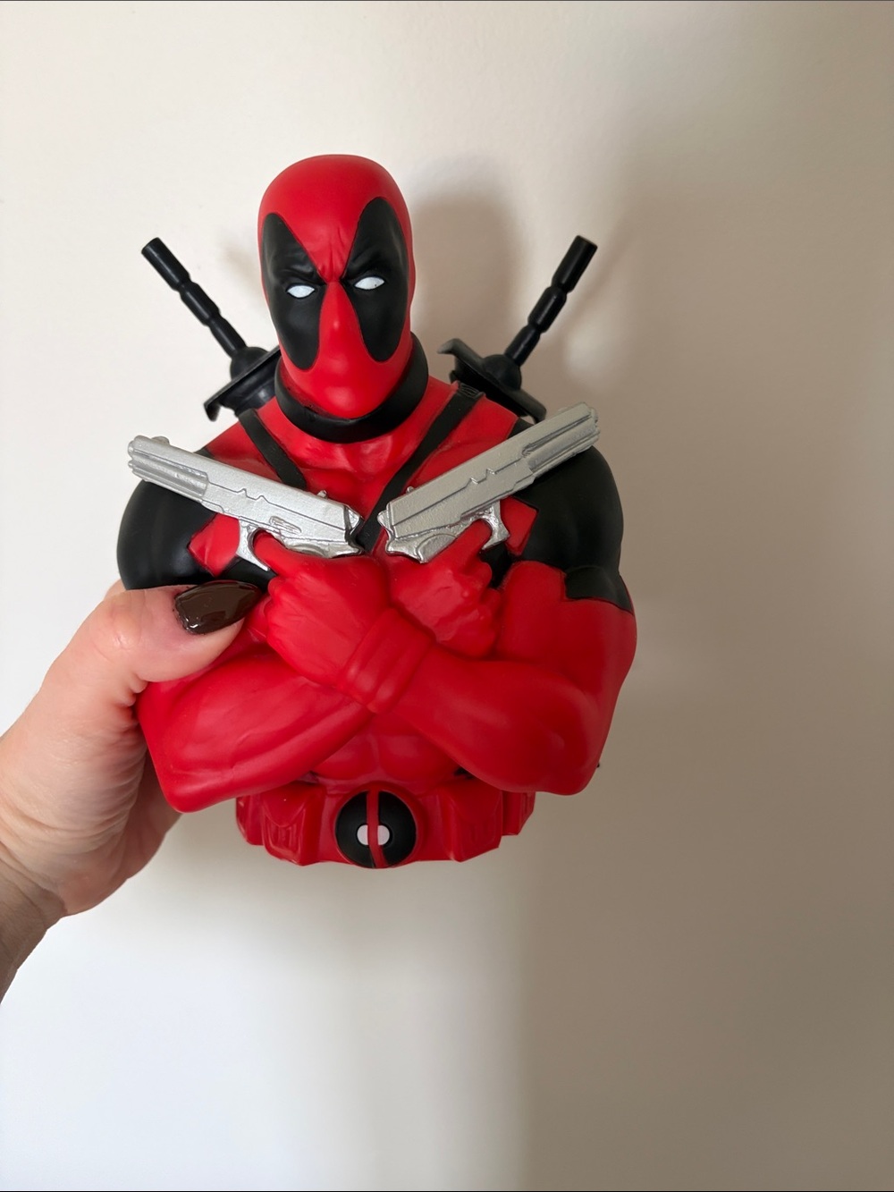 Marvel Red & Black Deadpool piggy bank
